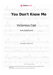 Sheet music, chords Victorious Cast, Elizabeth Gillies - You Don't Know Me