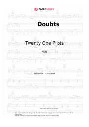 Sheet music, chords Twenty One Pilots - Doubts