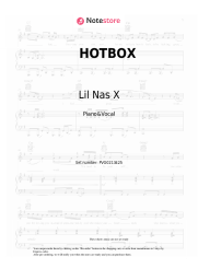 Sheet music, chords Lil Nas X - HOTBOX