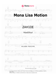 Sheet music, chords ZAH1DE - Mona Lisa Motion