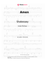 Sheet music, chords Shaboozey, Jelly Roll - Amen