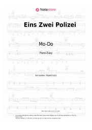 Sheet music, chords Mo-Do - Eins Zwei Polizei