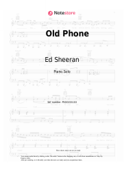 Sheet music, chords Ed Sheeran - Old Phone