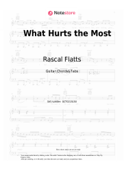 Sheet music, chords Rascal Flatts, Backstreet Boys - What Hurts the Most