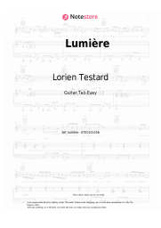Sheet music, chords Lorien Testard, Alice Duport-Percier - Lumière