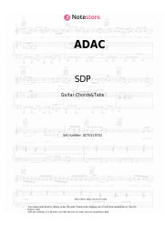 Sheet music, chords SDP, Tream - ADAC