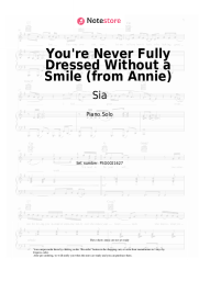 Sheet music, chords Sia - You're Never Fully Dressed Without a Smile (from Annie)