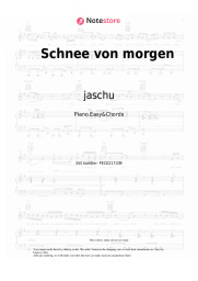 Sheet music, chords jaschu - Schnee von morgen