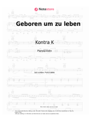 Sheet music, chords Kontra K, NESS - Geboren um zu leben