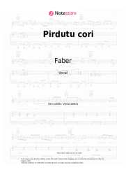 Sheet music, chords Faber, Pippo Pollina - Pirdutu cori