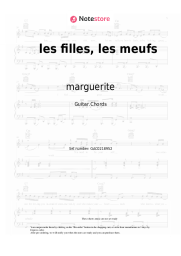 Sheet music, chords marguerite - les filles, les meufs