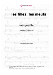 Sheet music, chords marguerite - les filles, les meufs