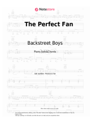Sheet music, chords Backstreet Boys - The Perfect Fan