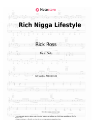 Sheet music, chords Rick Ross, Nipsey Hussle, Teyana Taylor - Rich Nigga Lifestyle