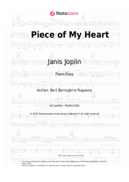 Sheet music, chords Janis Joplin - Piece of My Heart