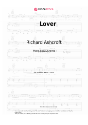 Sheet music, chords Richard Ashcroft - Lover