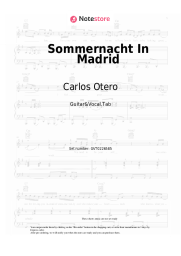 Sheet music, chords Carlos Otero - Sommernacht In Madrid
