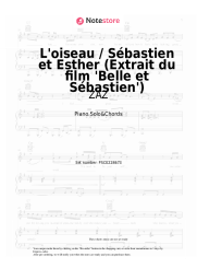 Sheet music, chords ZAZ, Armand Amar, Guillaume Begni - L'oiseau / Sébastien et Esther (Extrait du film 'Belle et Sébastien')
