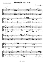 Sheet music, chords Sons of Legion - Remember My Name