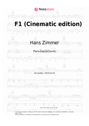 Sheet music, chords Hans Zimmer - F1 (Cinematic edition)