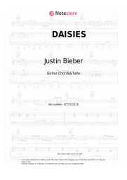 Sheet music, chords Justin Bieber - DAISIES