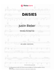 Sheet music, chords Justin Bieber - DAISIES