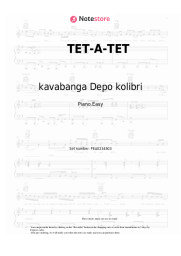 Sheet music, chords kavabanga Depo kolibri - ТЕТ-А-ТЕТ