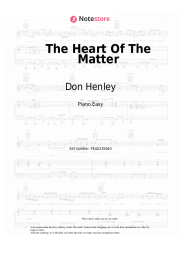 Sheet music, chords Don Henley - The Heart Of The Matter
