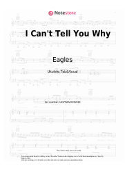 Sheet music, chords Eagles - I Can't Tell You Why