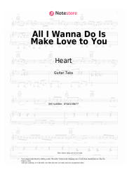 Sheet music, chords Heart - All I Wanna Do Is Make Love to You