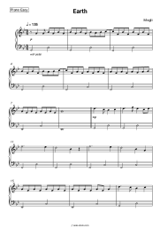 Sheet music, chords Mogli - Earth