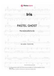 Sheet music, chords PASTEL GHOST - Iris