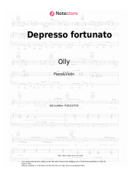 Sheet music, chords Olly, JVLI - Depresso fortunato