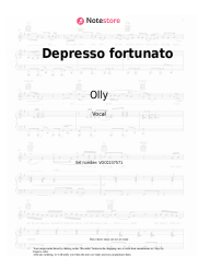 Sheet music, chords Olly, JVLI - Depresso fortunato
