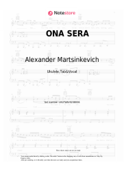 Sheet music, chords Alexander Martsinkevich, Grigory Esayan - ONA SERA