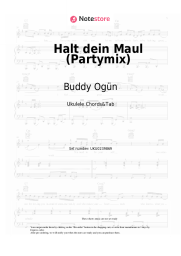 Sheet music, chords Buddy Ogün, Bob Daisy, Evelyn Weigert, Tom Beck - Halt dein Maul (Partymix)