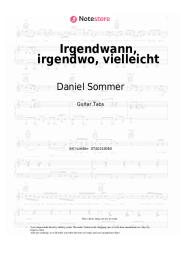 Sheet music, chords Daniel Sommer - Irgendwann, irgendwo, vielleicht