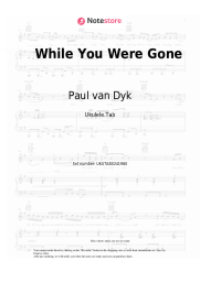 Sheet music, chords Paul van Dyk, Vincent Corver - While You Were Gone