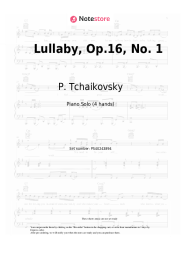 Sheet music, chords P. Tchaikovsky - Lullaby, Op.16, No. 1