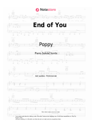 Sheet music, chords Poppy, Amy Lee, Courtney LaPlante - End of You