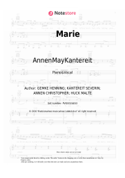 Sheet music, chords AnnenMayKantereit - Marie