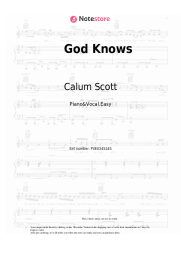 Sheet music, chords Calum Scott - God Knows
