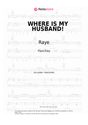 Sheet music, chords Raye - WHERE IS MY HUSBAND!