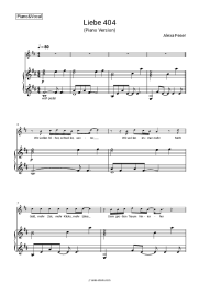 Sheet music, chords Alexa Feser - Liebe 404 (Piano Version)