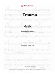 Sheet music, chords Maebi - Trauma