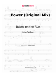 Sheet music, chords Babes on the Run - Power (Original Mix)