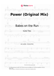 Sheet music, chords Babes on the Run - Power (Original Mix)