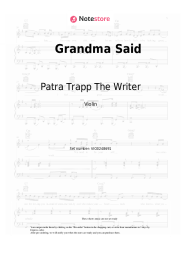 Sheet music, chords Patra Trapp The Writer - Grandma Said