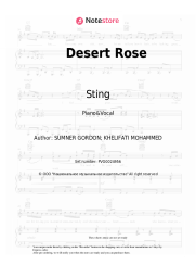 Sheet music, chords Sting - Desert Rose