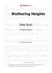 Sheet music, chords Kate Bush - Wuthering Heights